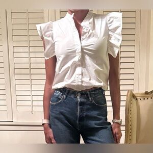 THE SHIRT ruffle sleeve top